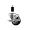 Service Caster 3'' SS Maroon Poly Swivel 1-3/8'' Expanding Stem Caster with Brake SCC-SSEX20S314-PPUB-MRN-TLB-138 - alternate 1
